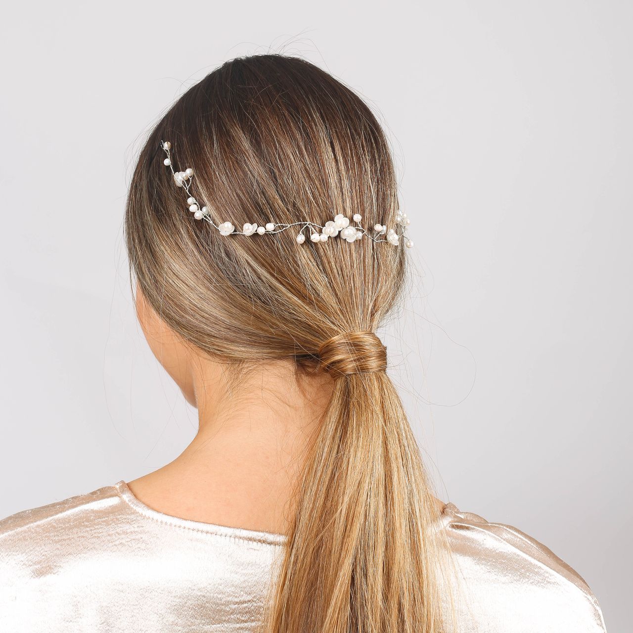 Plated haarsieraad met parel voor dames