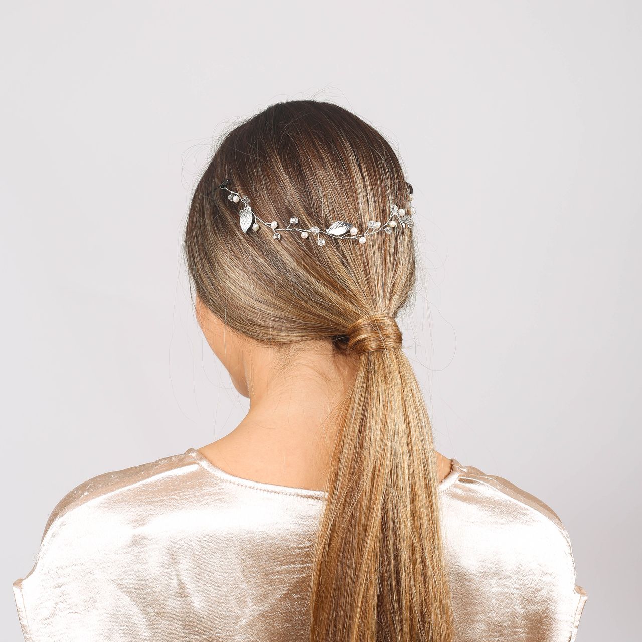 Plated haarsieraad met parel voor dames