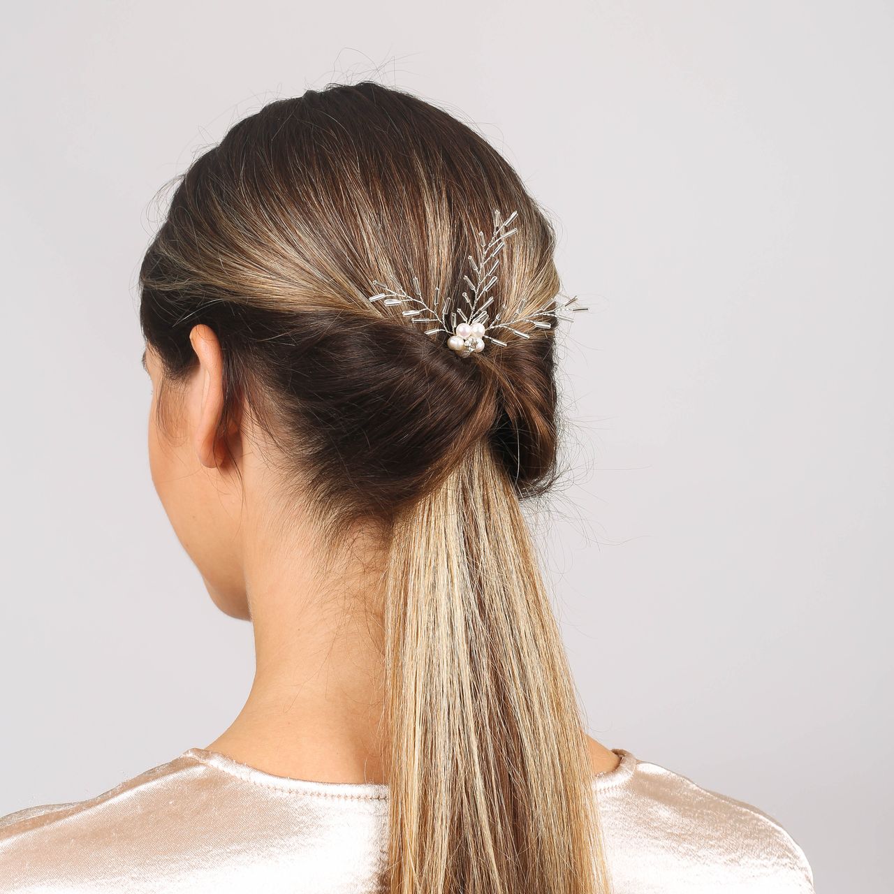 Plated haaraccessoire met parel voor dames