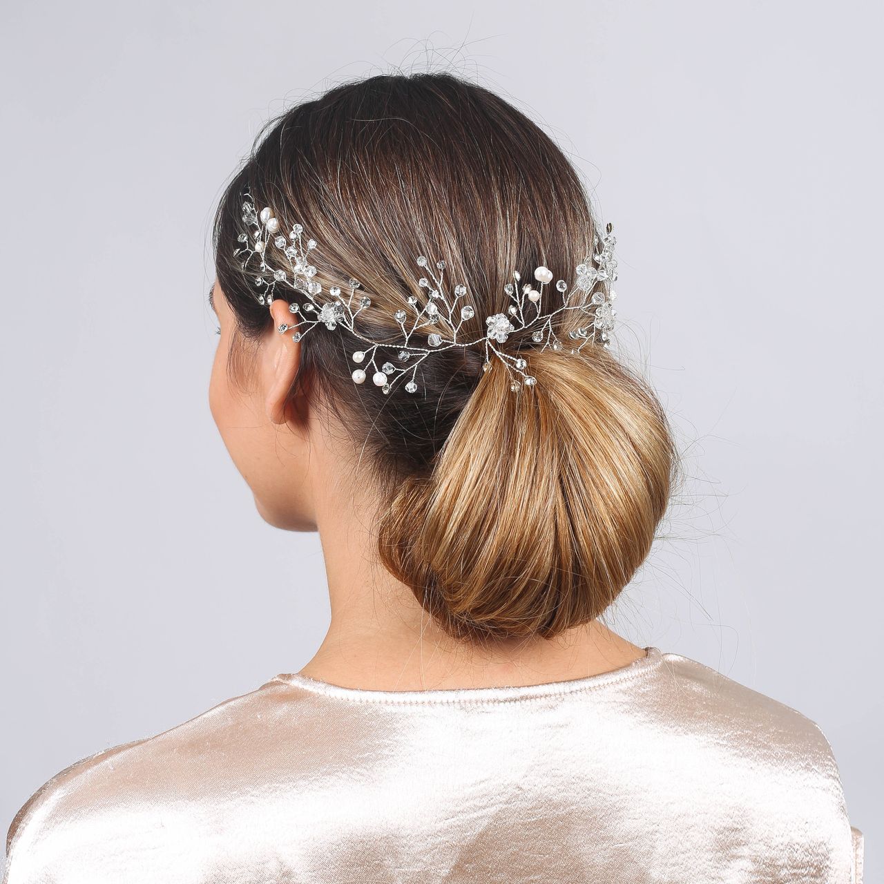 Plated haarsieraad met parel voor dames