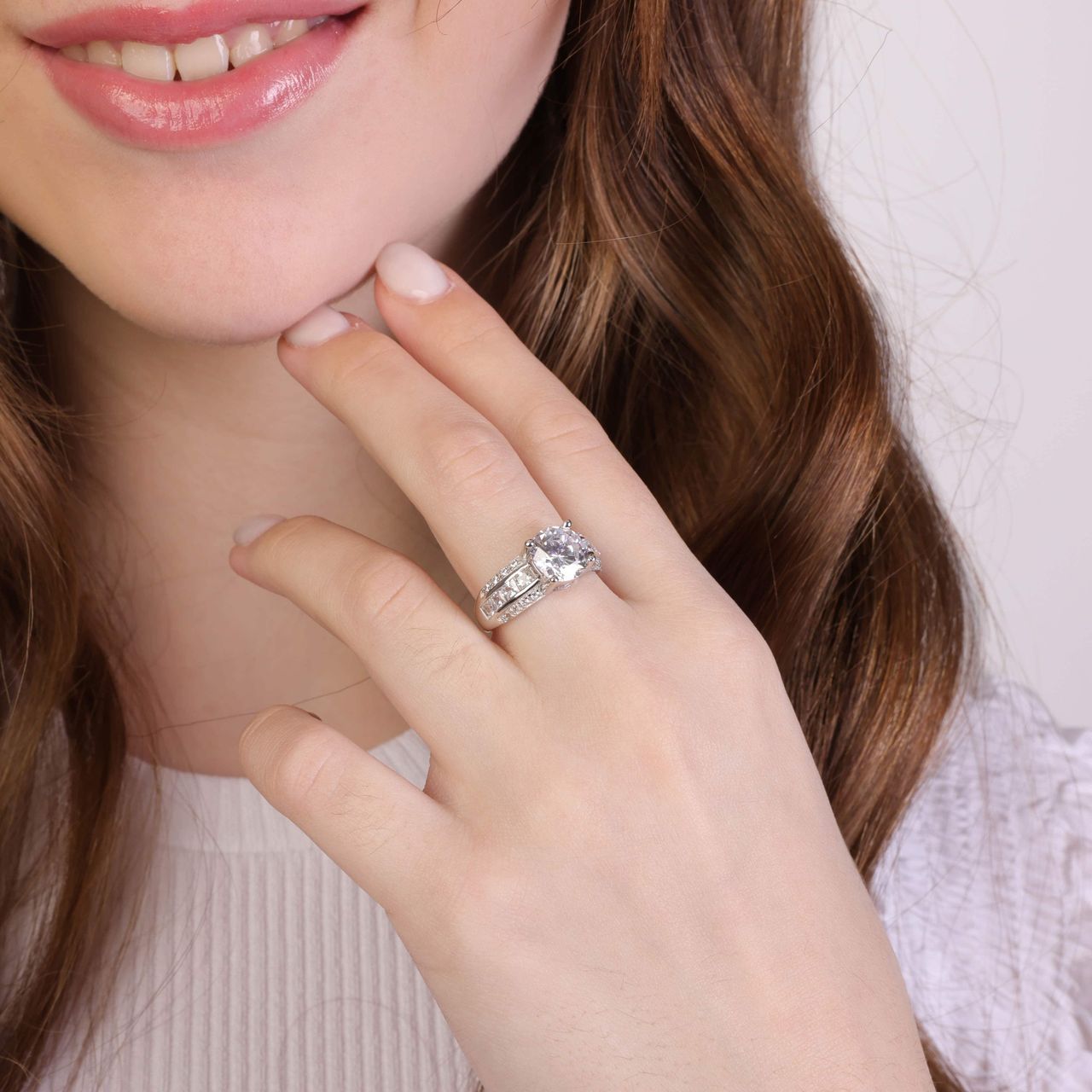 Ring, 925 Silber, mit Zirkonia