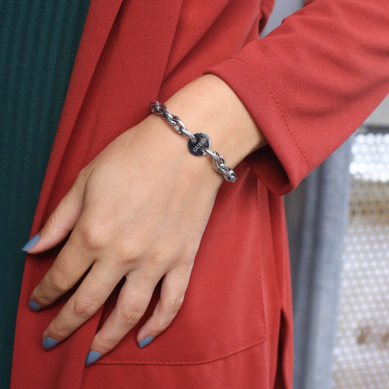 Guess stalen armband CHAIN REACTION