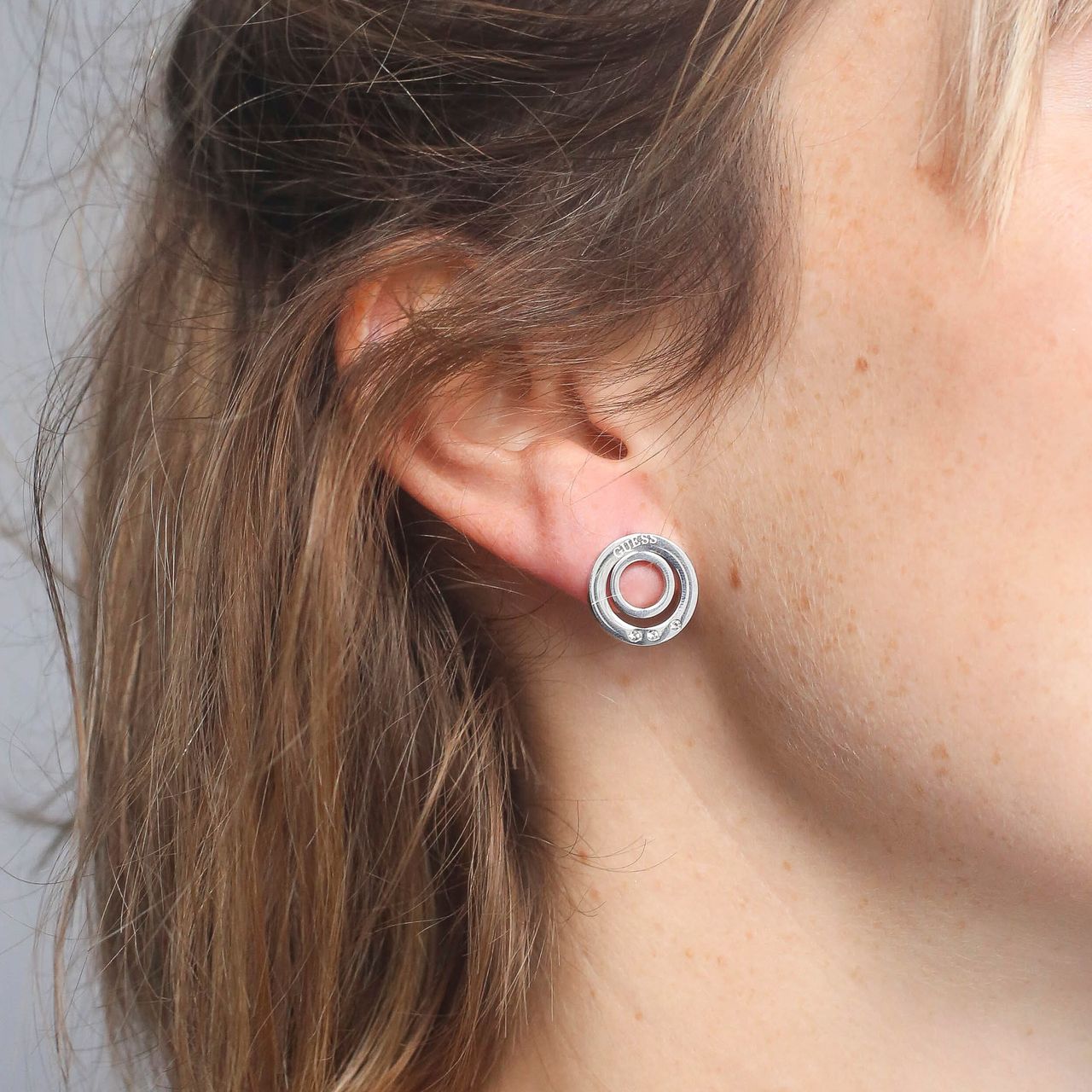 Guess stalen oorbellen ETERNAL CIRCLES