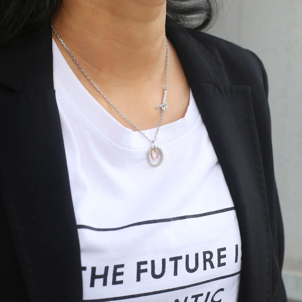 Guess stainless steel bicolor ketting ETERNAL CIRCLES