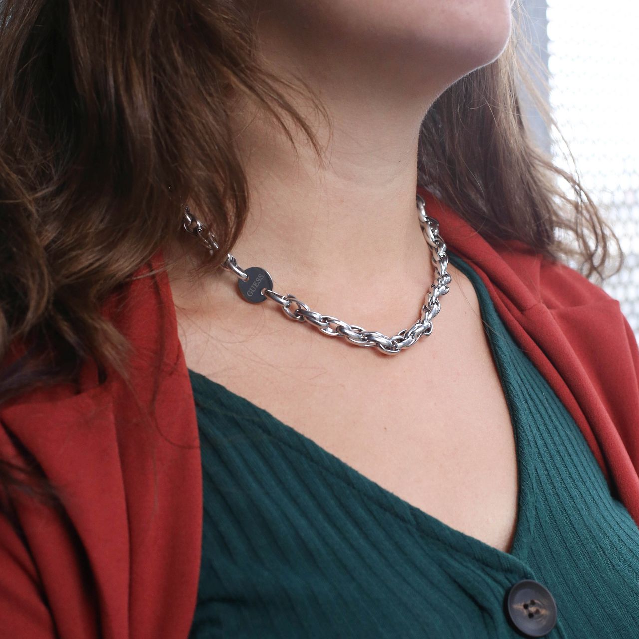 Guess stalen ketting CHAIN REACTION