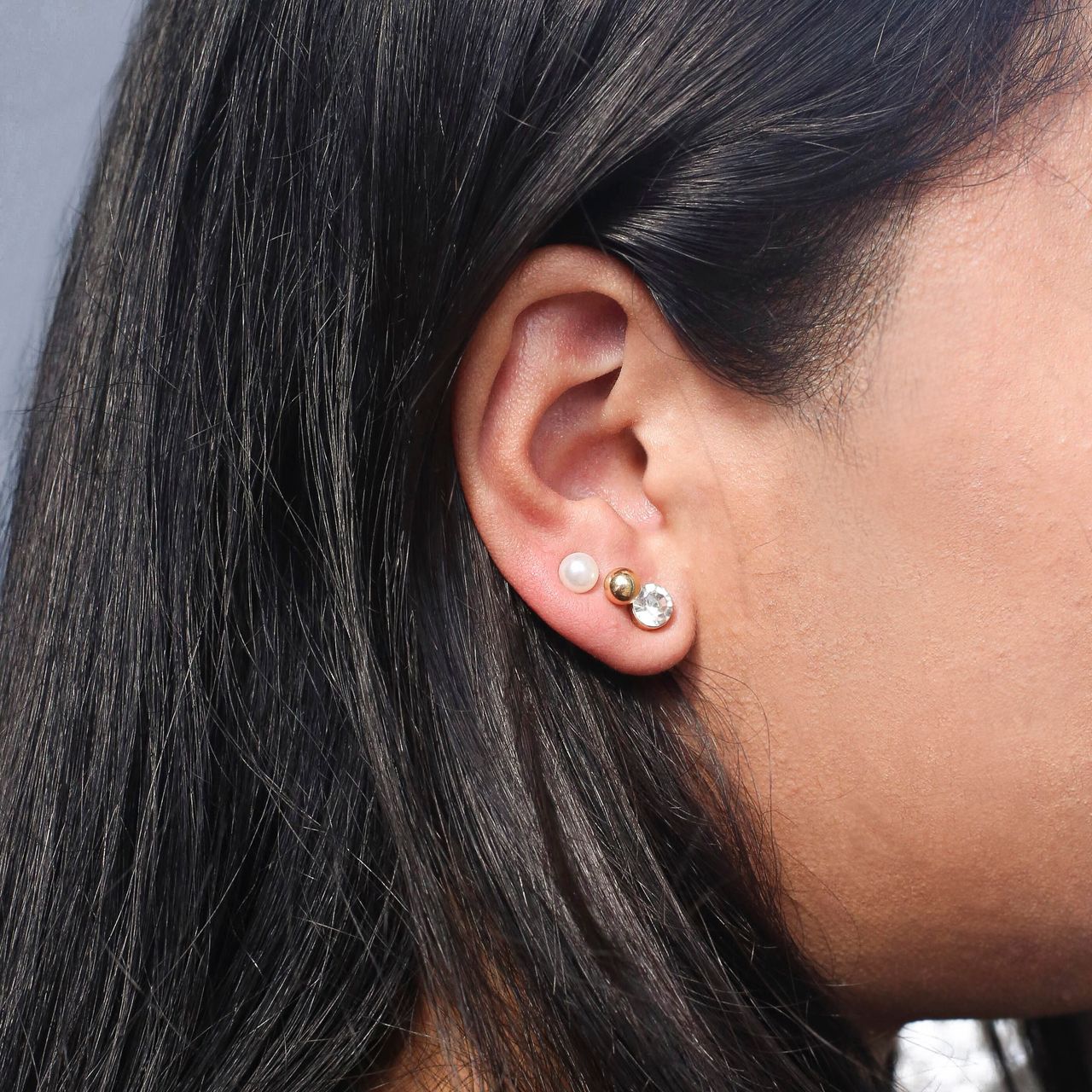 Bijoux goudkleurige oorbellen set voor dames