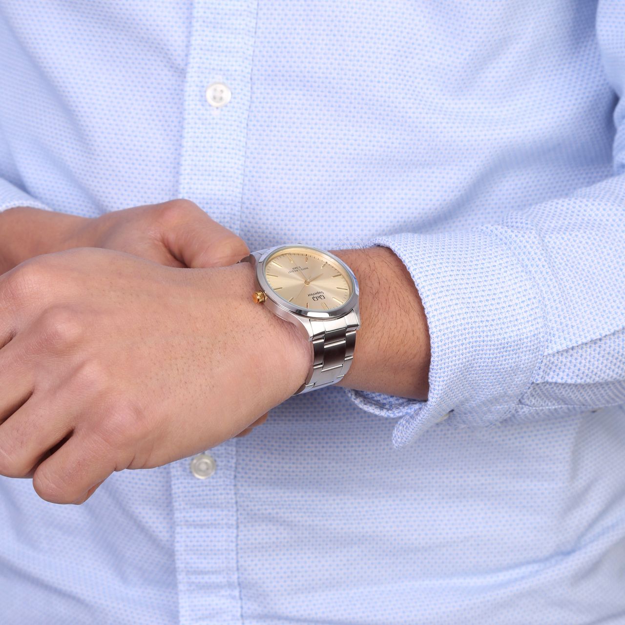 Q&Q superior horloge met stalen band