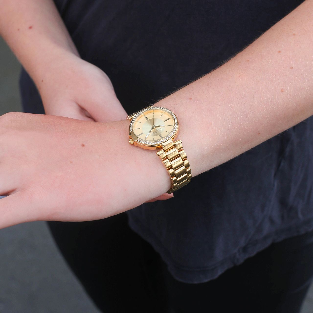 Regal horloge met stainless steel band