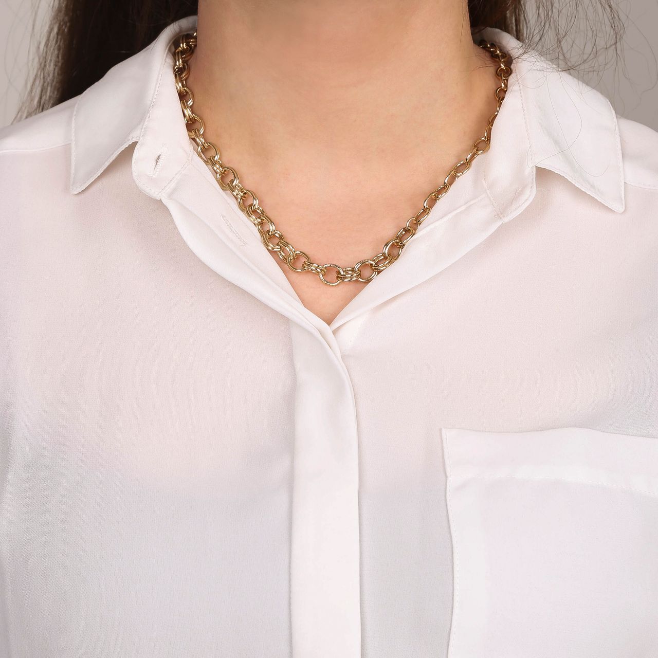Goudkleurige bijoux ketting