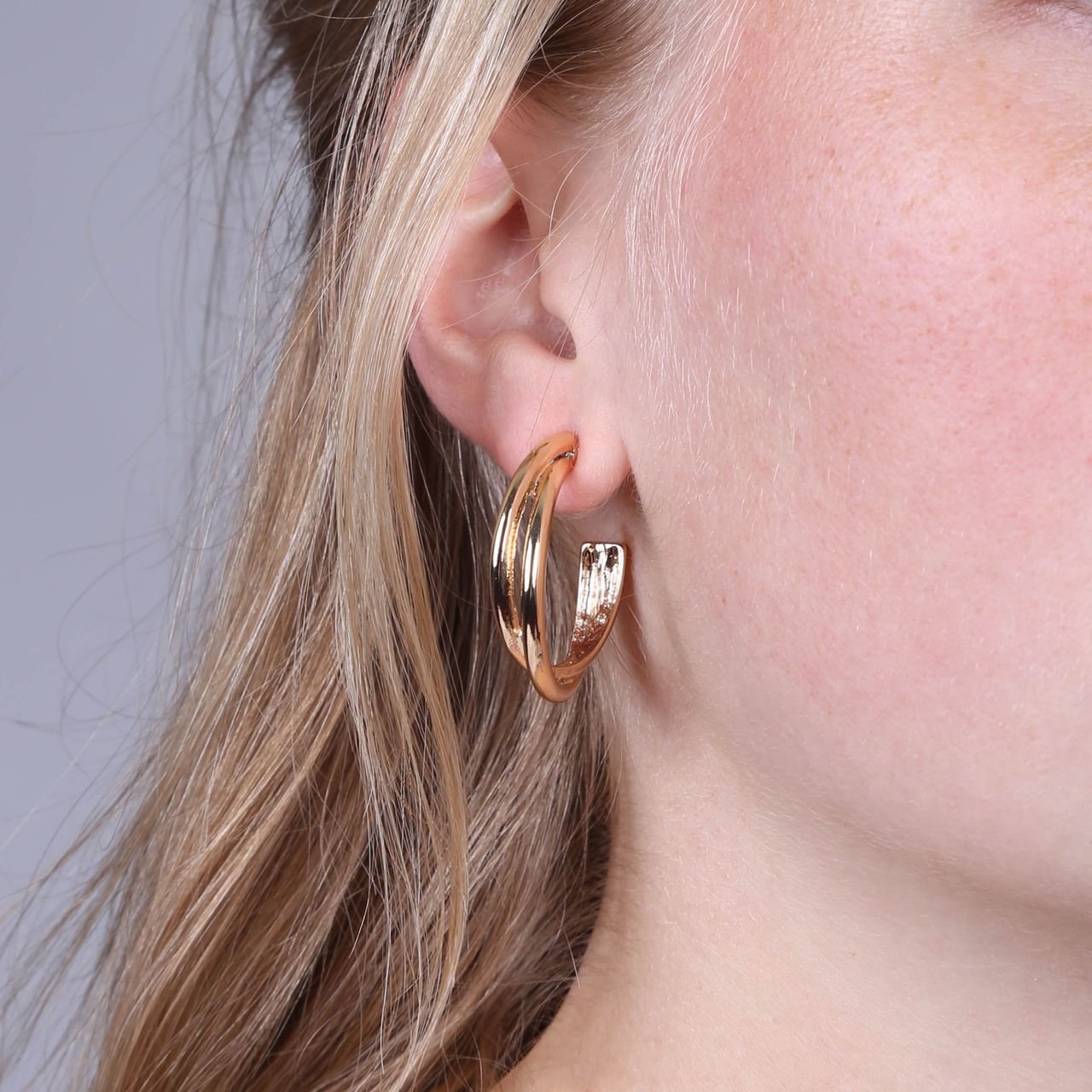 Bijoux goudkleurige oorringen voor dames