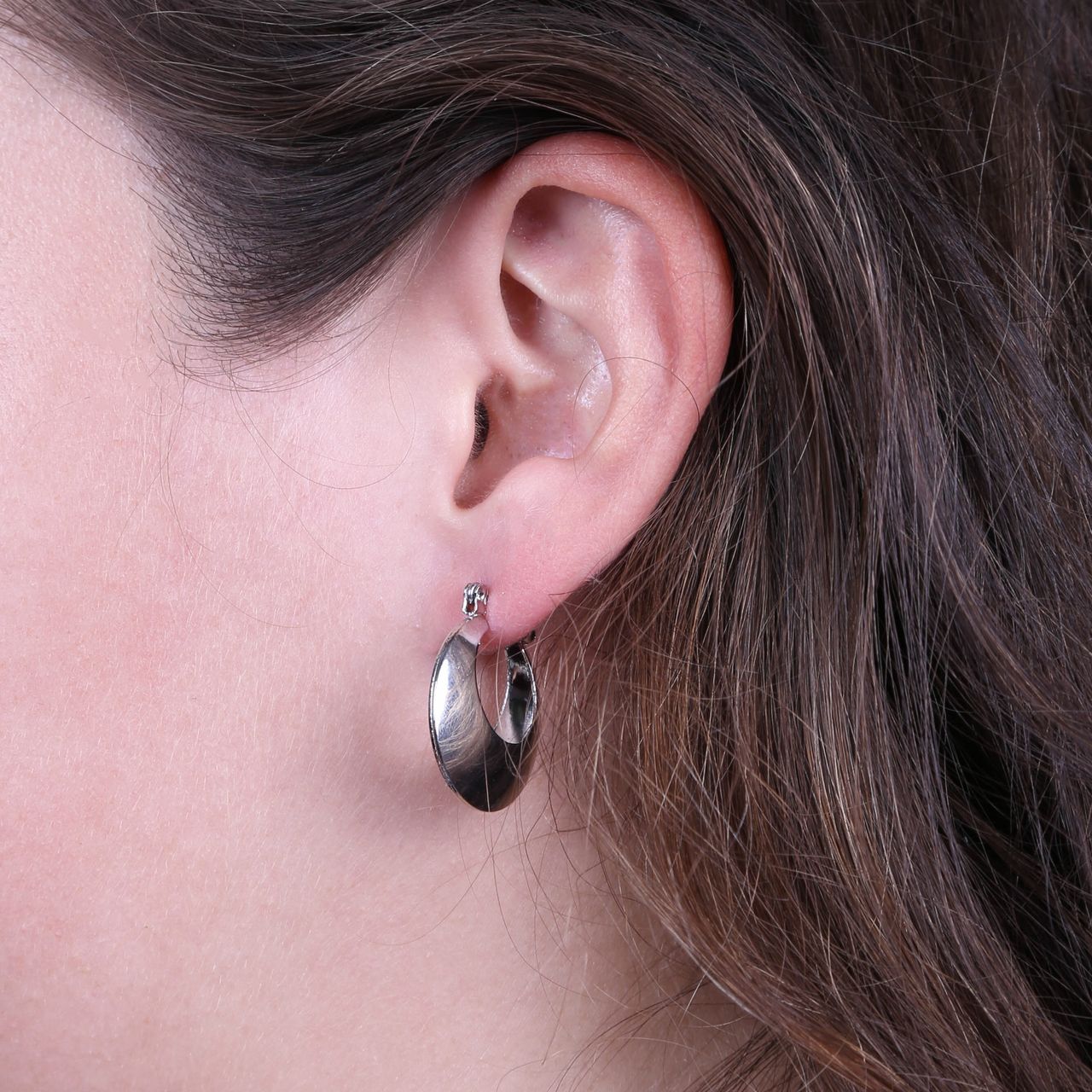Zilverkleurige statement bijoux oorbellen