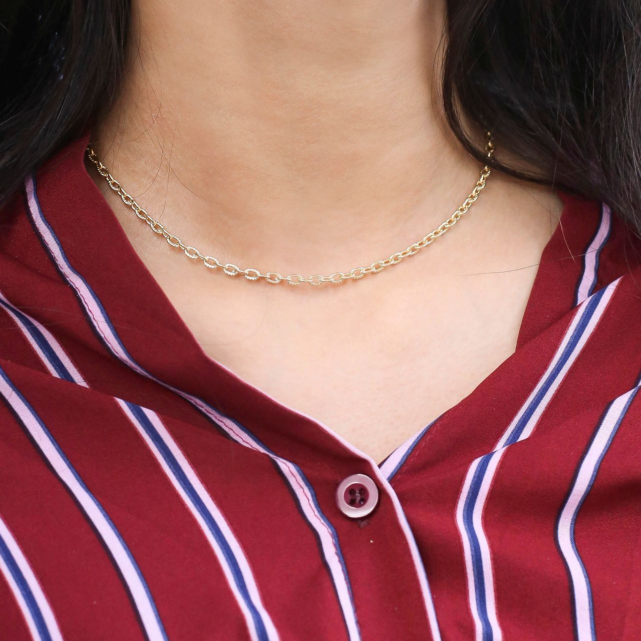 Goudkleurige bijoux ketting