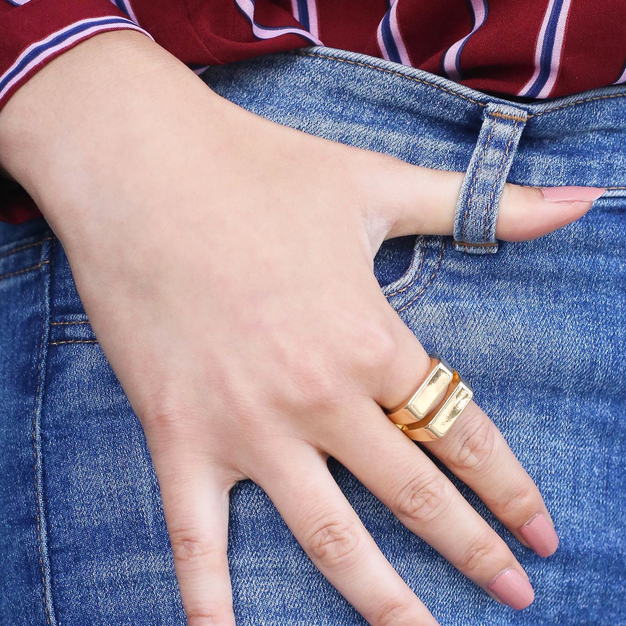 Bijoux goudkleurige ring voor dames