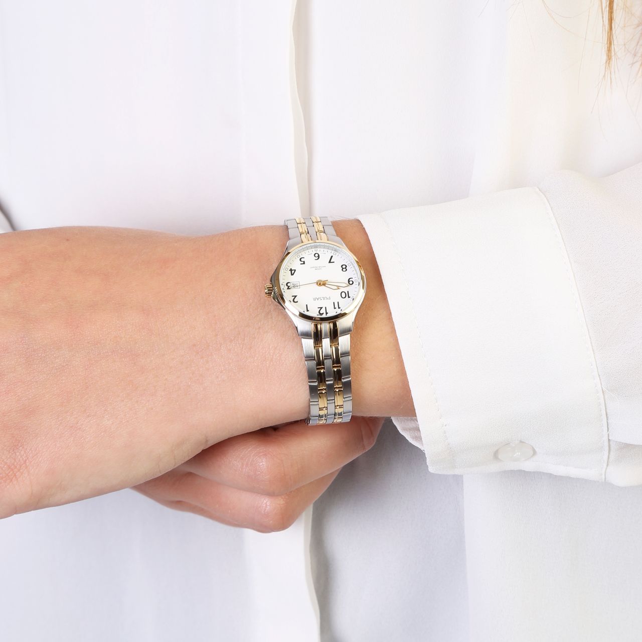 Pulsar bicolor dames horloge PH7488X1