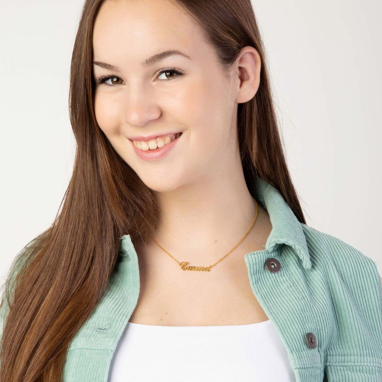 Namenskette Julia, 925 Silber, gold, small