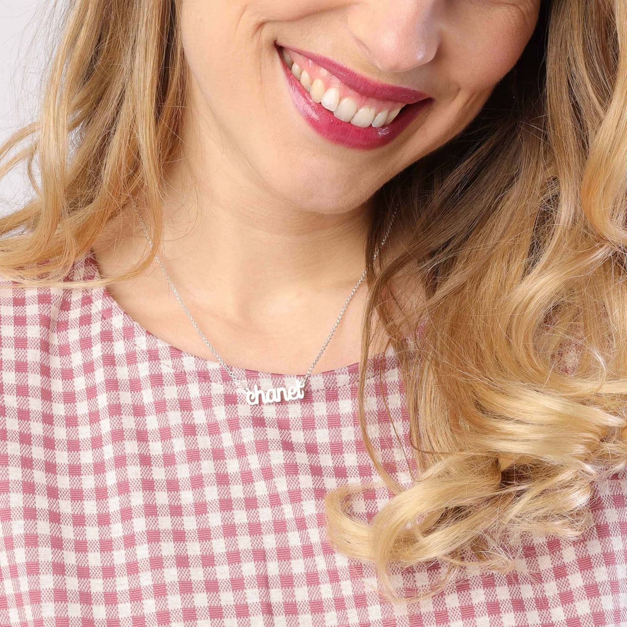 Namenskette, 925 Silber, elegant