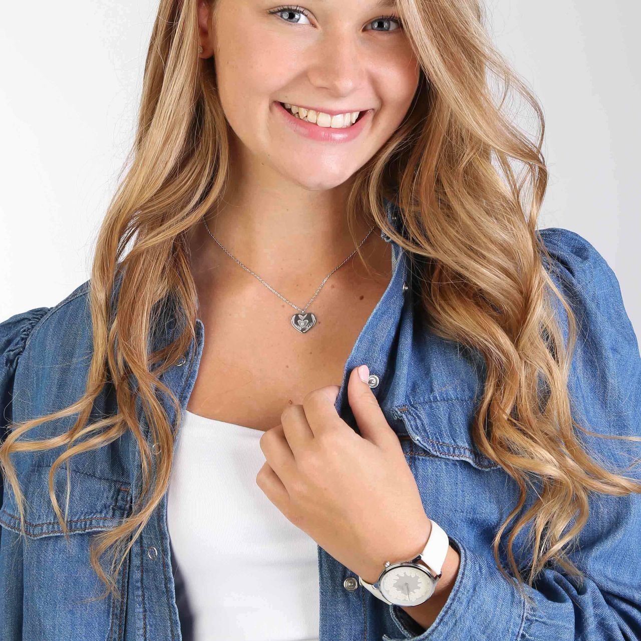 Regal DA 3D PU-Armband, weiß