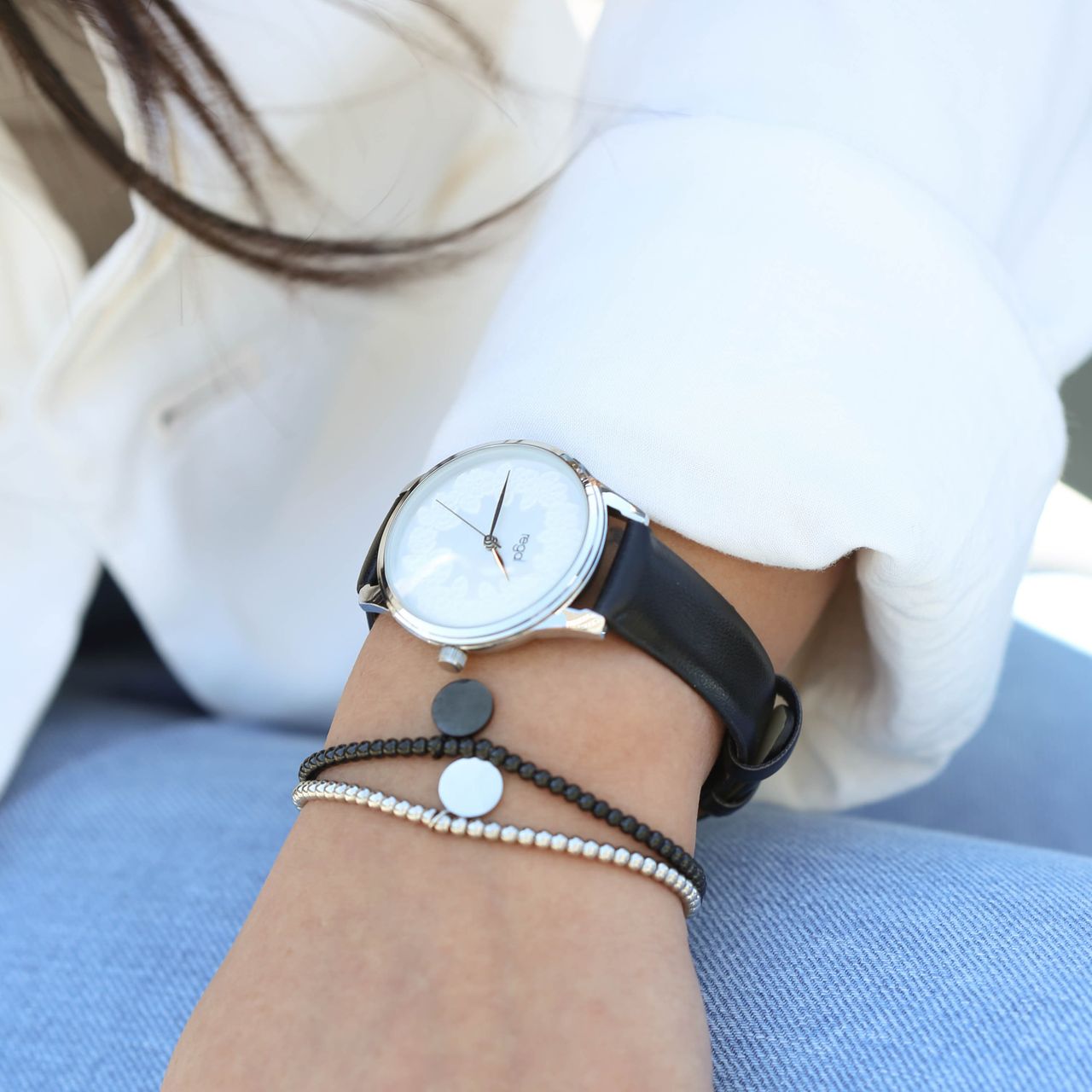 Regal DA 3D PU-Armband, schwarz