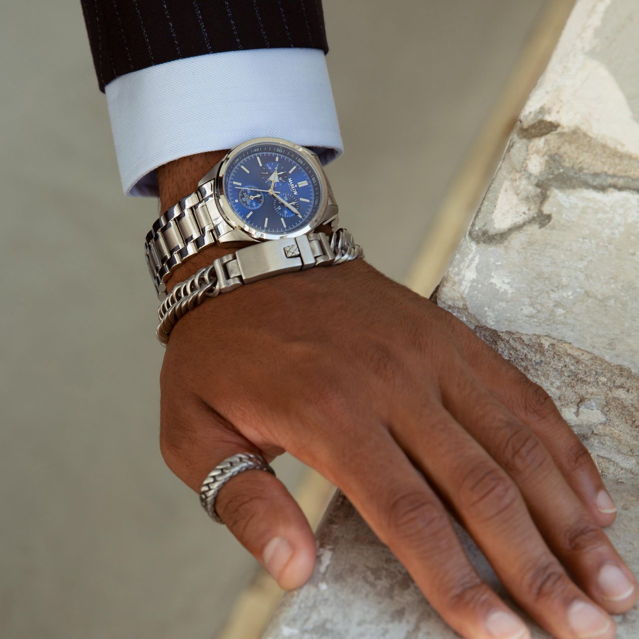 Stainless steel ring schakel mat 6mm