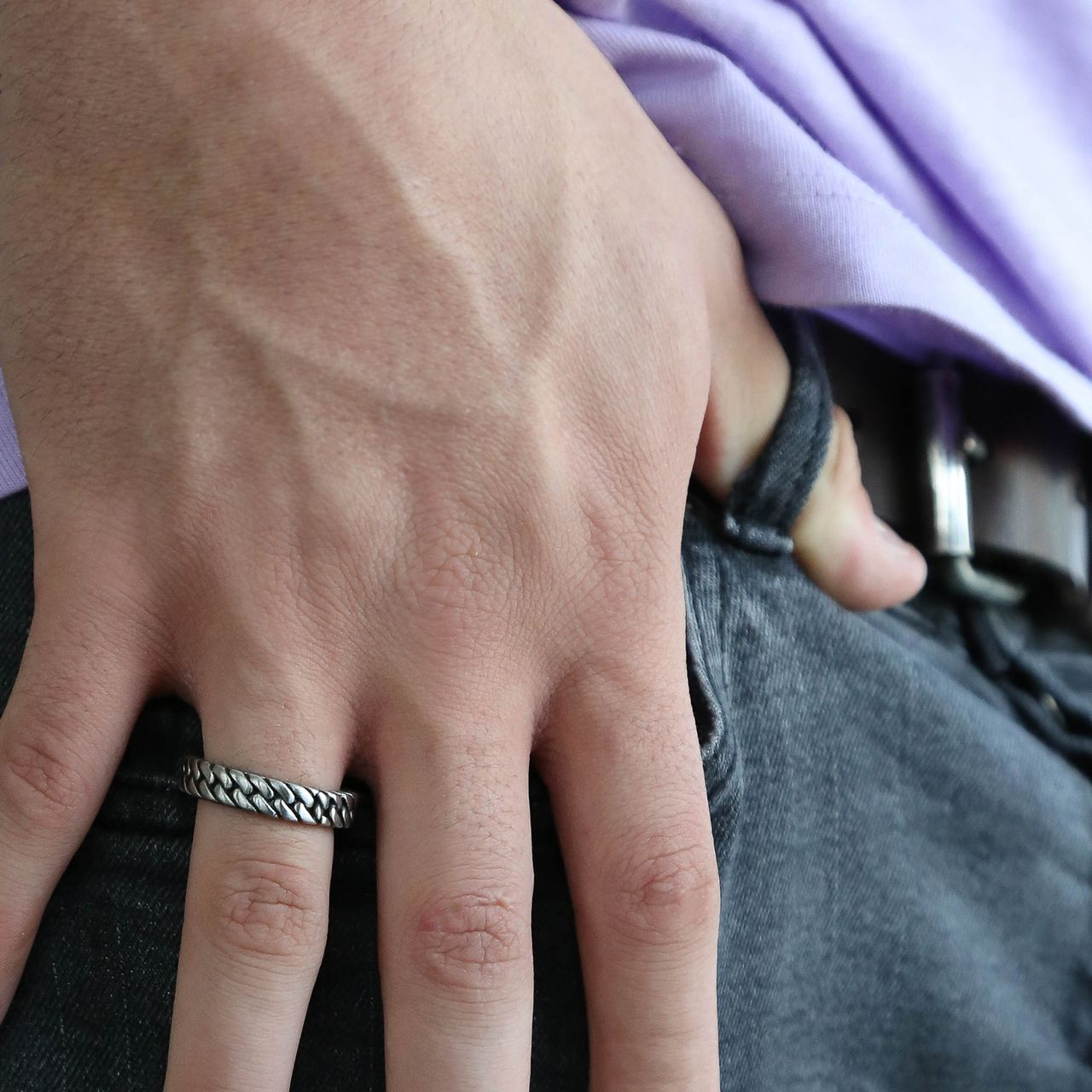 Stainless steel ring schakel mat 7,5mm