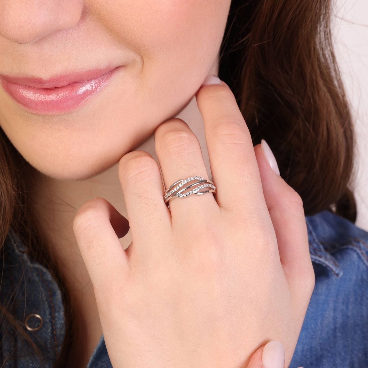 Zilveren ring zirkonia