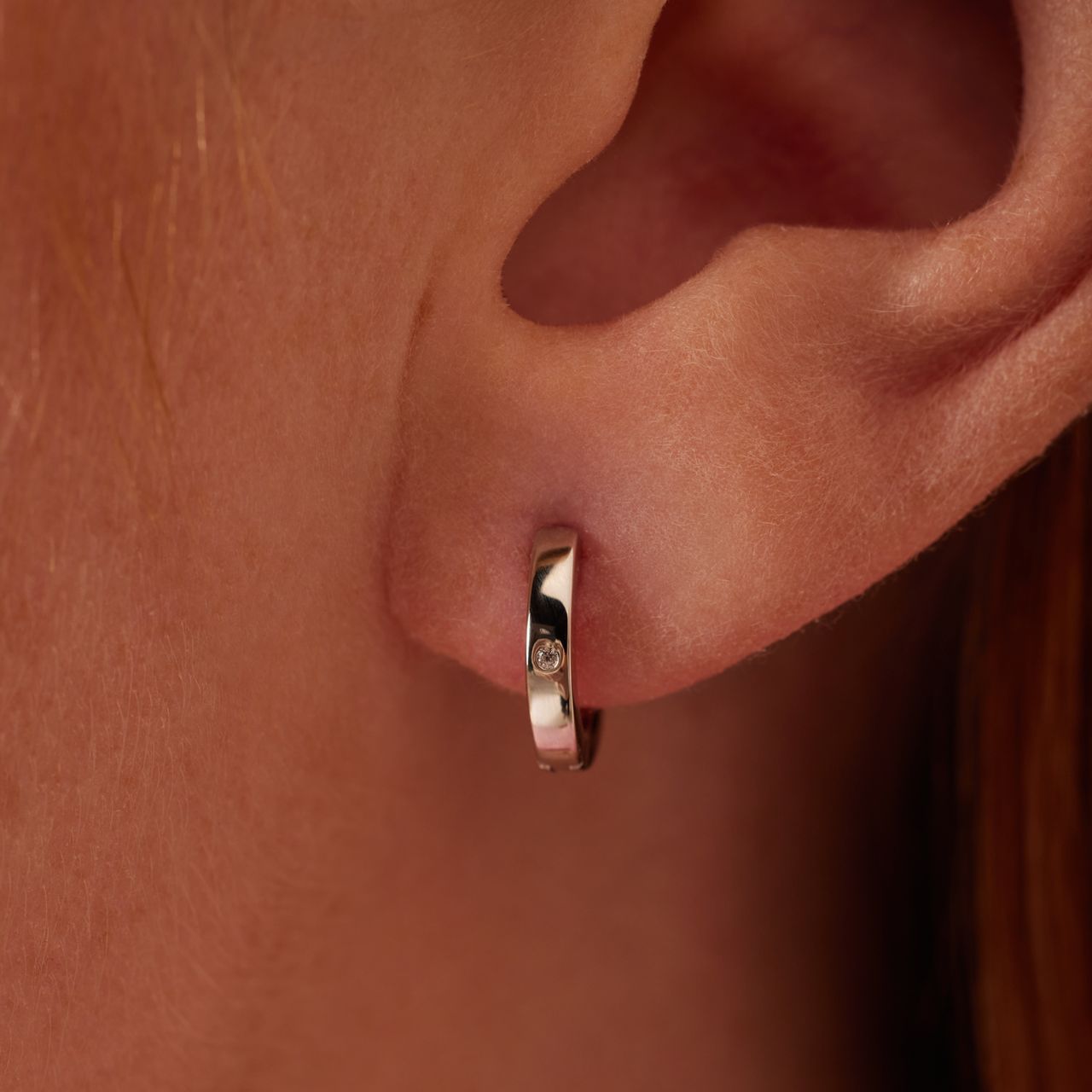 Ohrringe, 925 Silber, Zirkonia