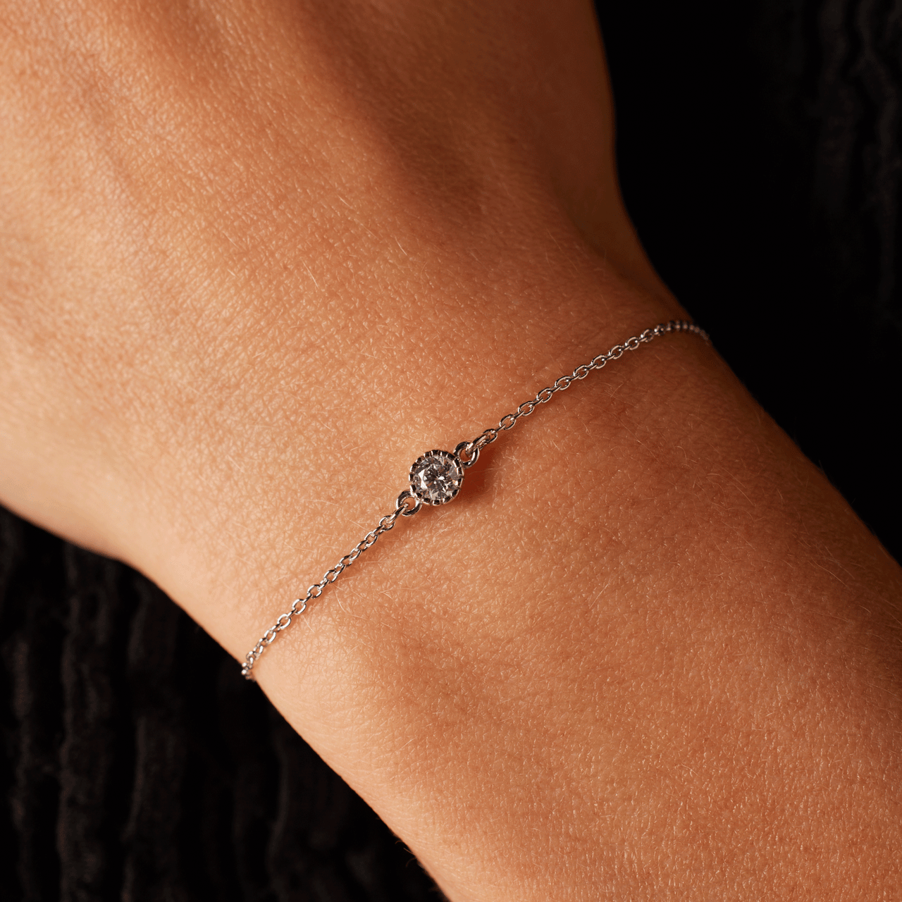 Armband, 925 Silber, Geburtsstein