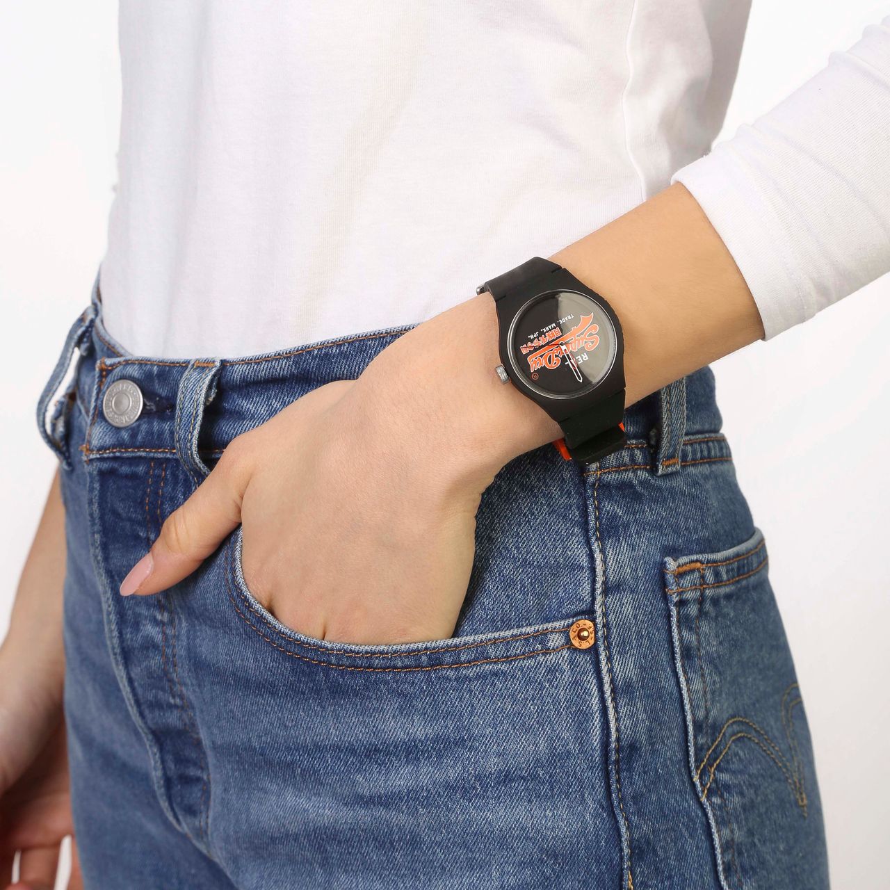Superdry Horloge Urban Original Zwart SYG280BO