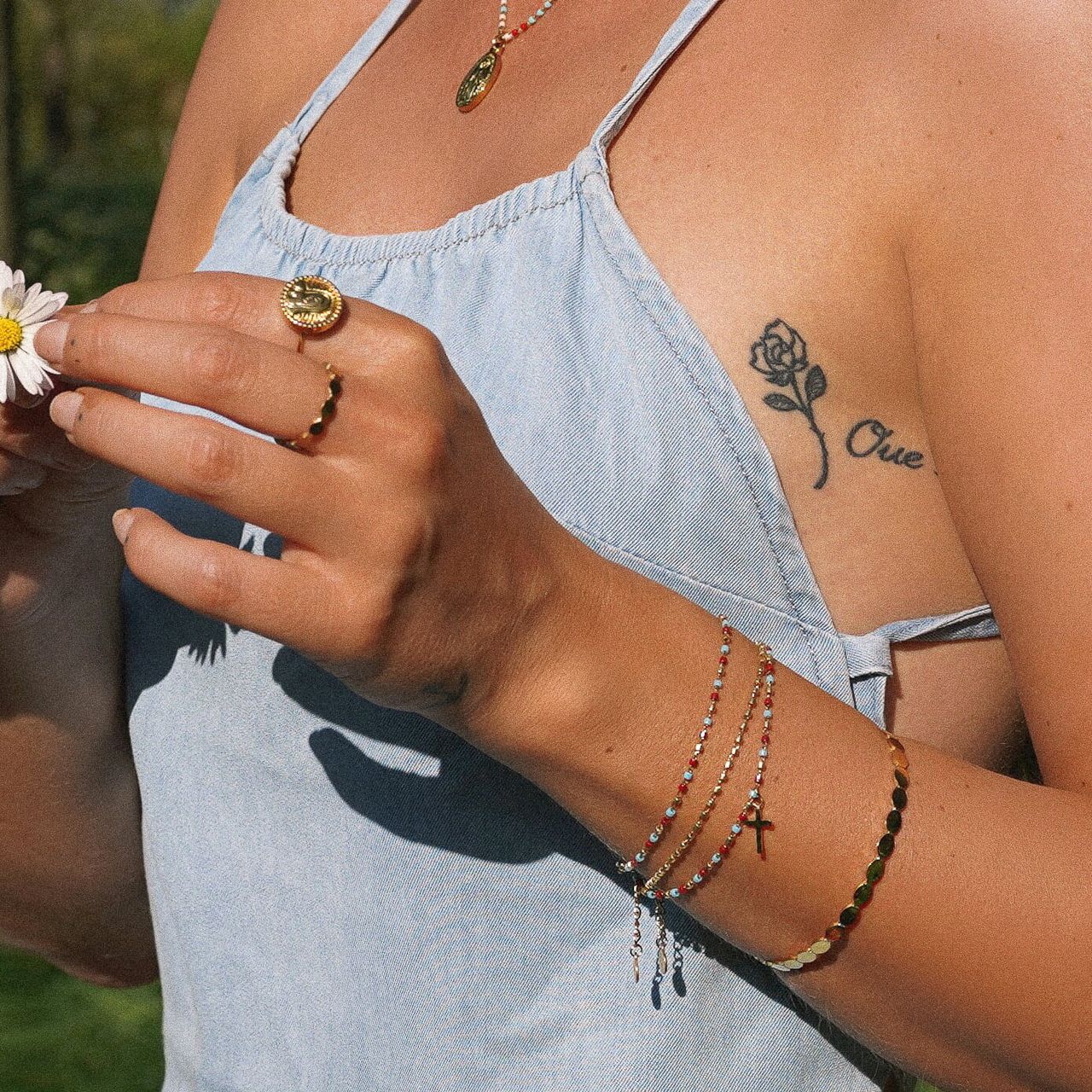 Stainless steel goldplated fantasiearmband zonder hanger voor dames