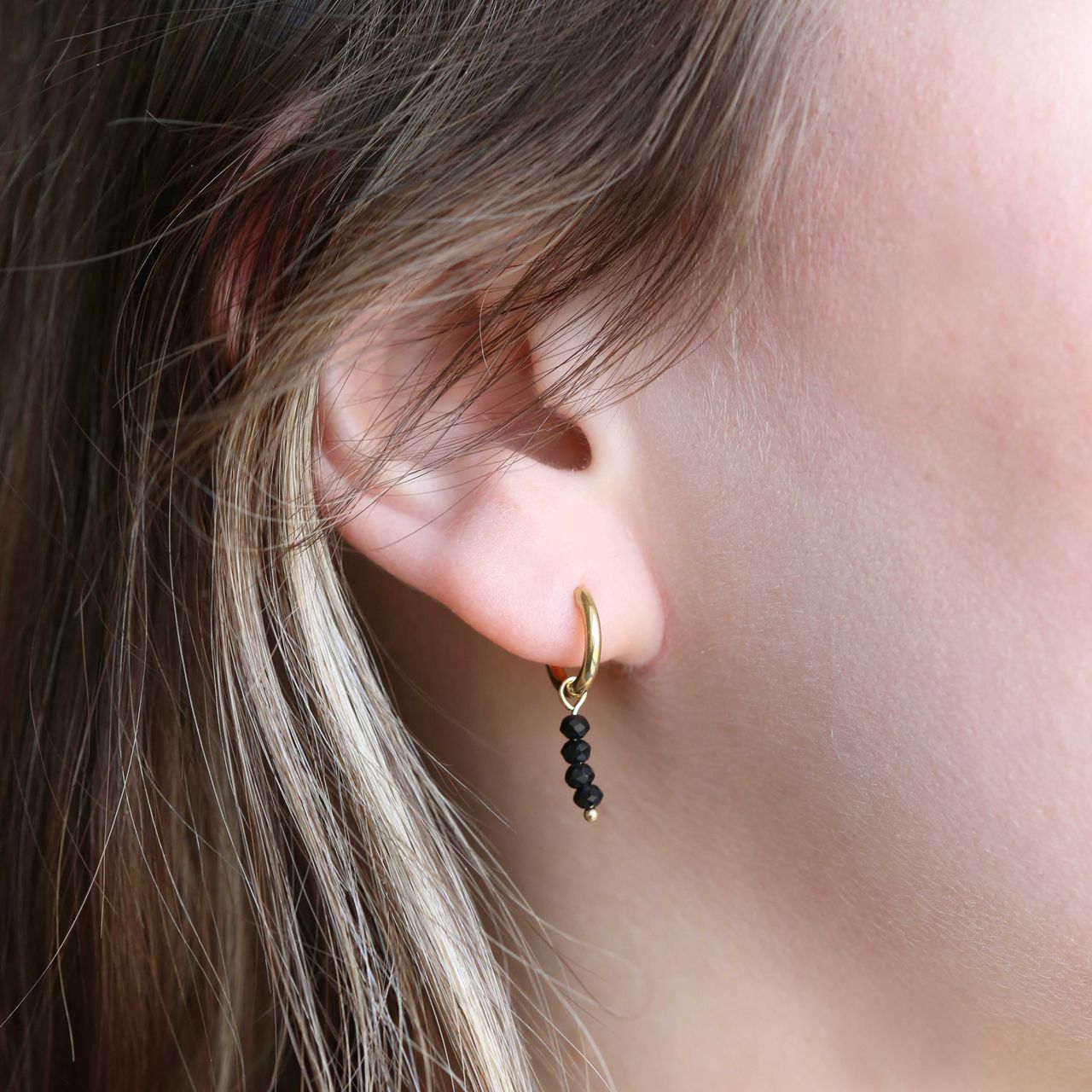 Stalen goldplated oorringen voor dames