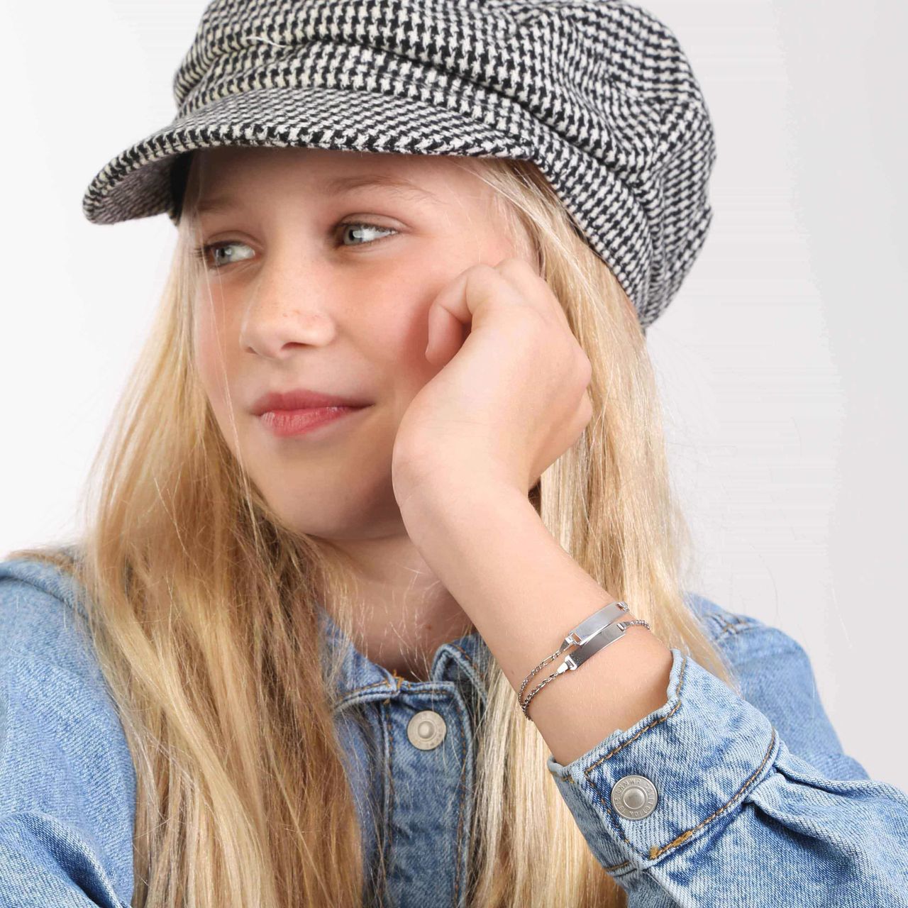 Gerecycled zilveren plaatarmband