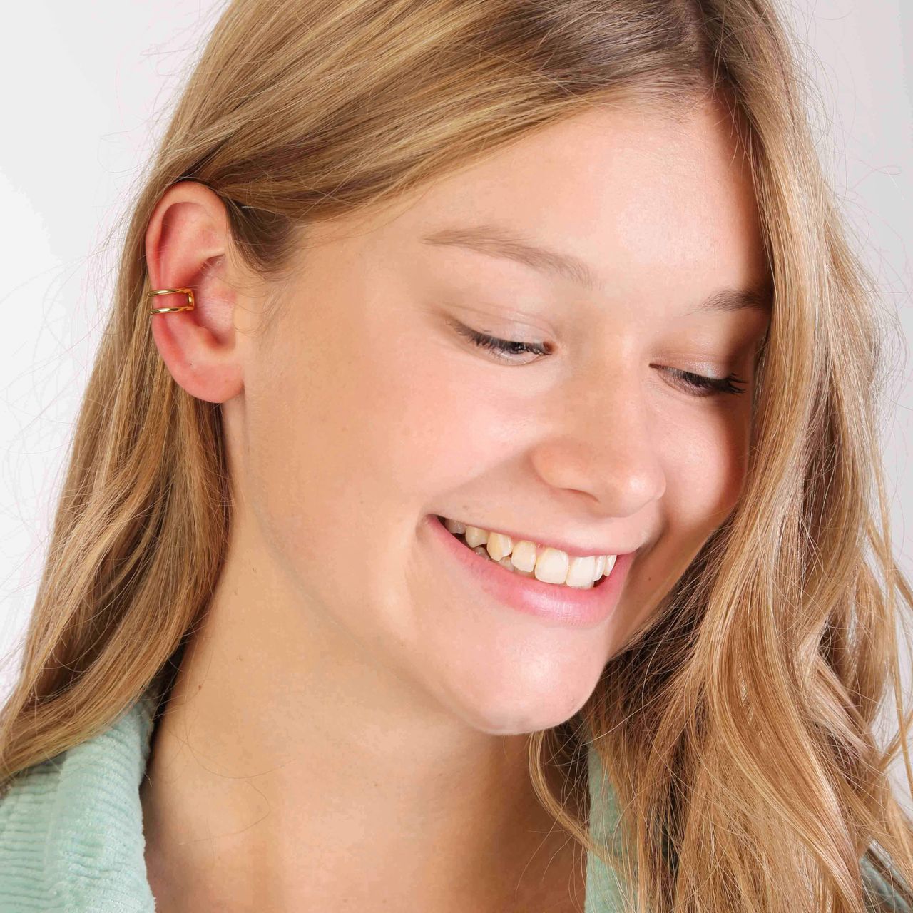 Zilveren goldplated earcuff voor dames