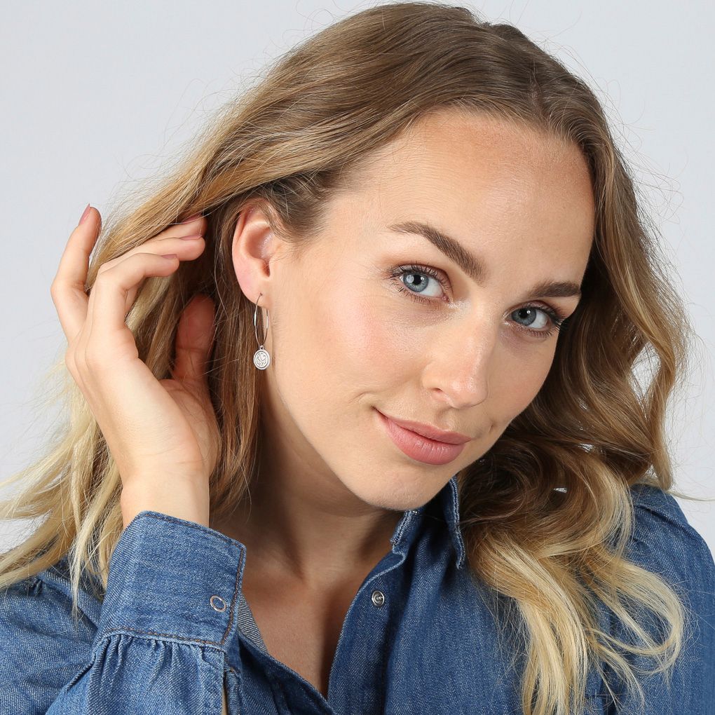 Ohrringe, Edelstahl, mit Anhänger, I love you