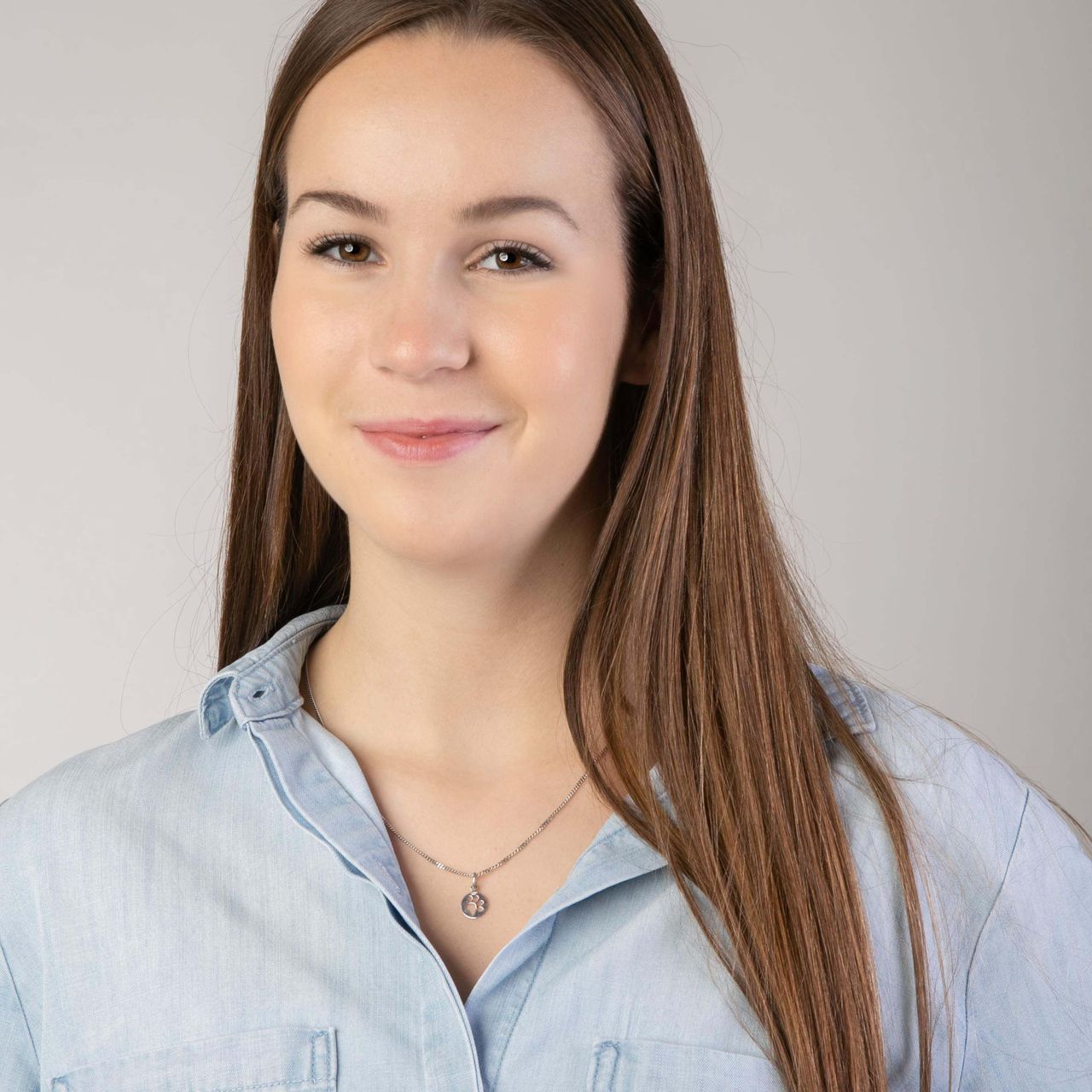 Anhänger, 925 Silber, rund, Pfote