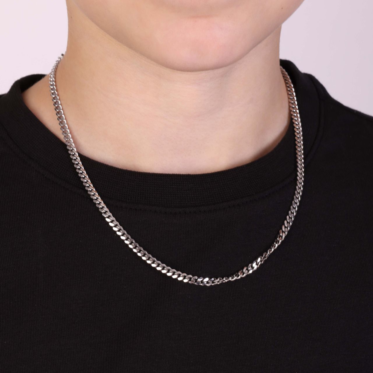 Halskette, 925 Silber, Gourmetglied