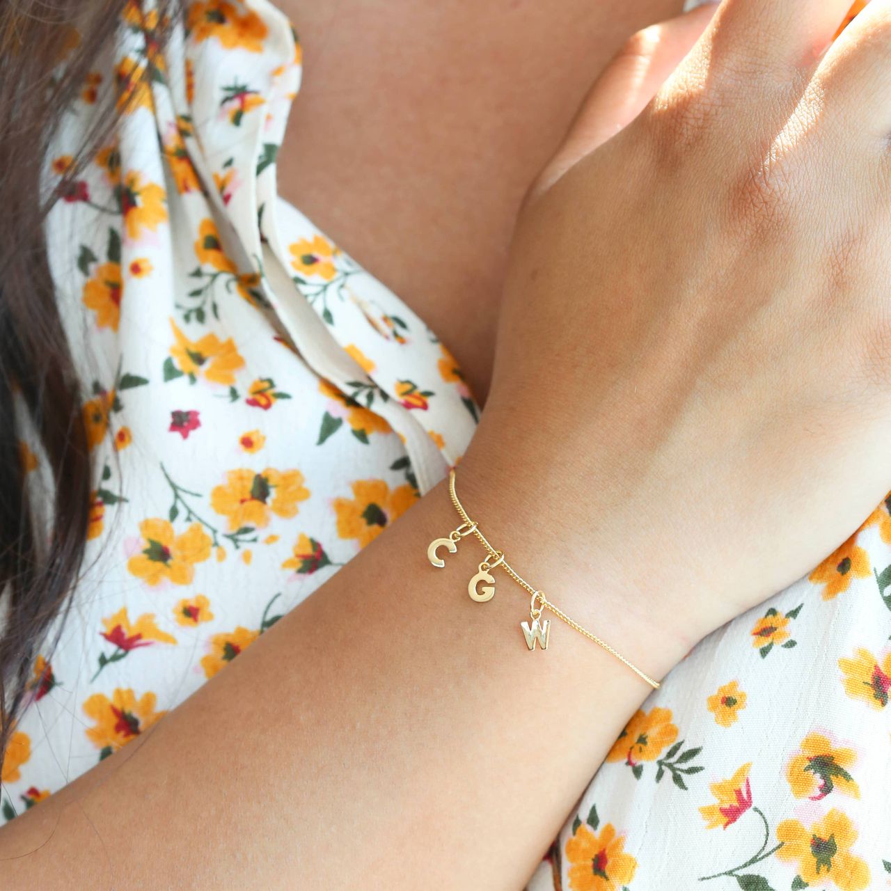 Armband, 925 Silber, vergoldet, Kugeln, Mix & Match