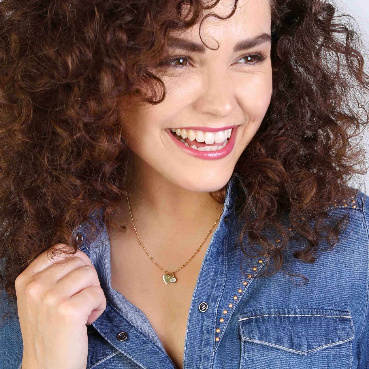 Zilveren hanger gold hart Mix&Match kettingarmband