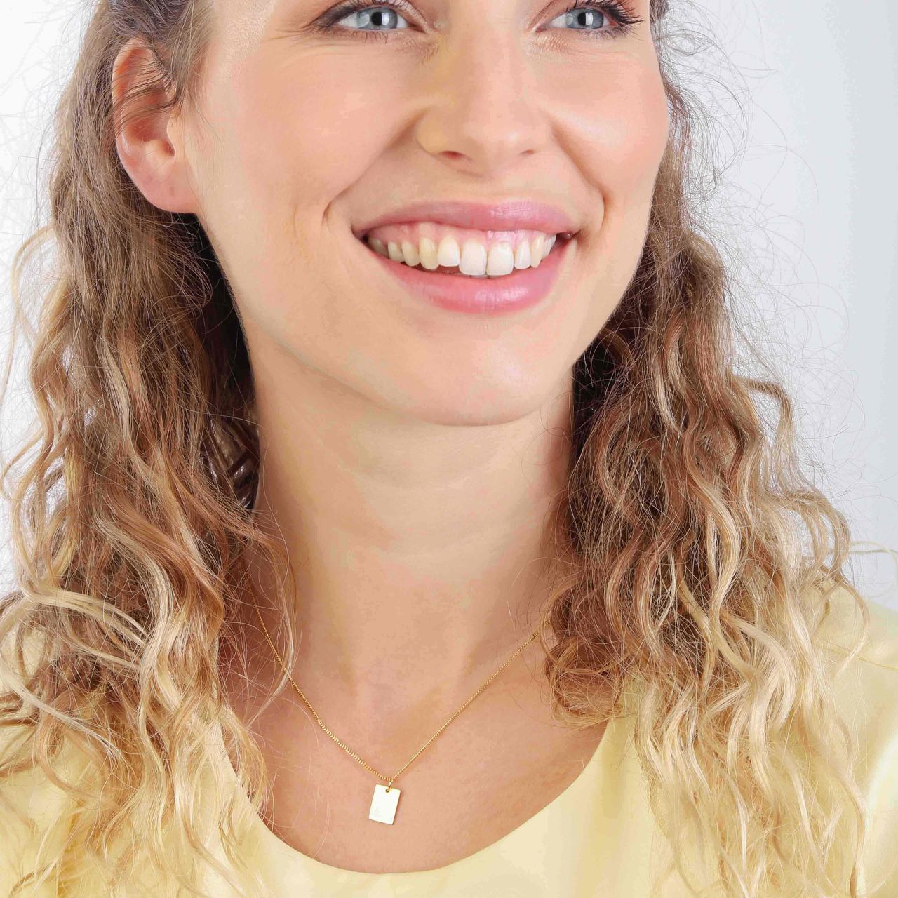 Zilveren hanger gold tag Mix&Match ketting/armband