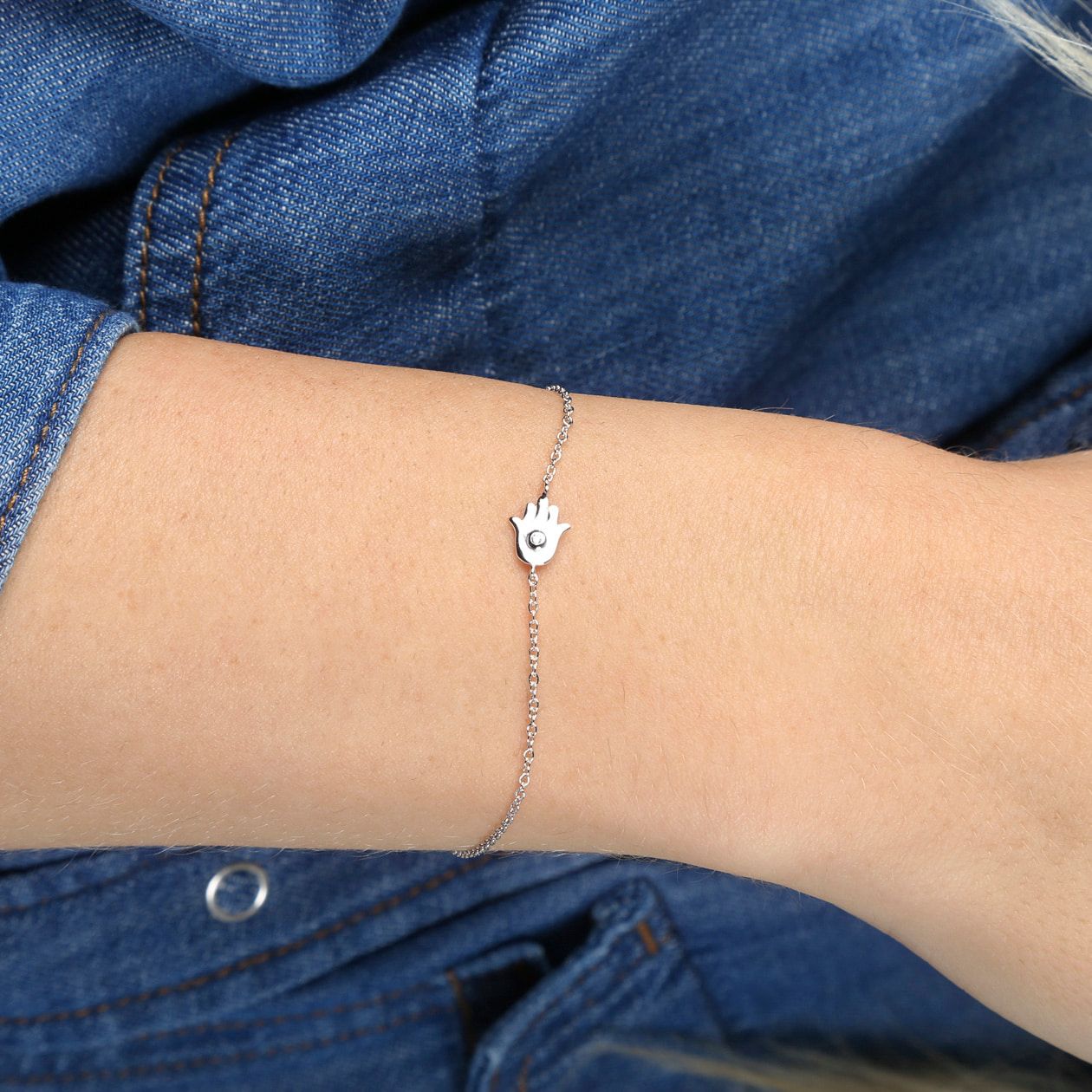 Zilveren armband Hamsa