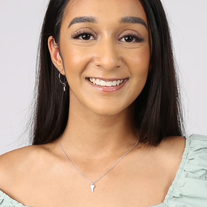 Kette, 925 Silber, mit Schlüssel-Anhänger