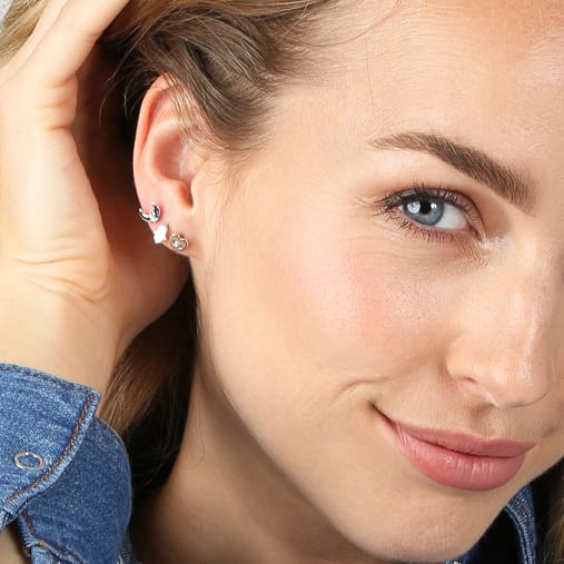 Ohrstecker, 925 Silber, Hamsa