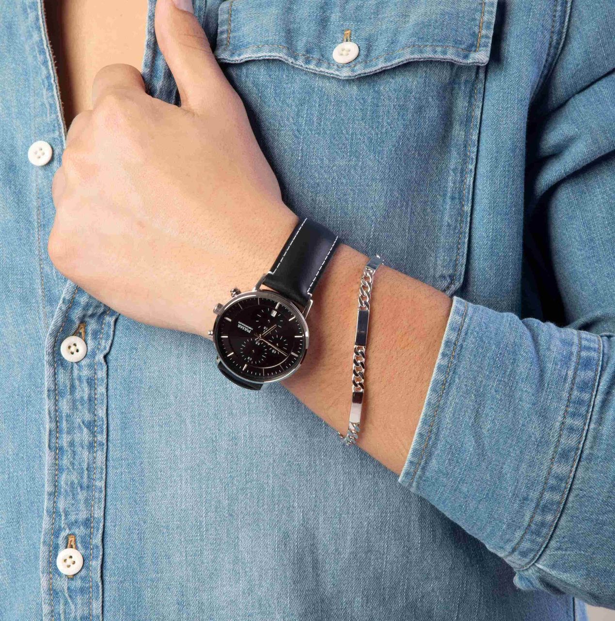 Plattenarmband, 925 Silber, Gourmetglied
