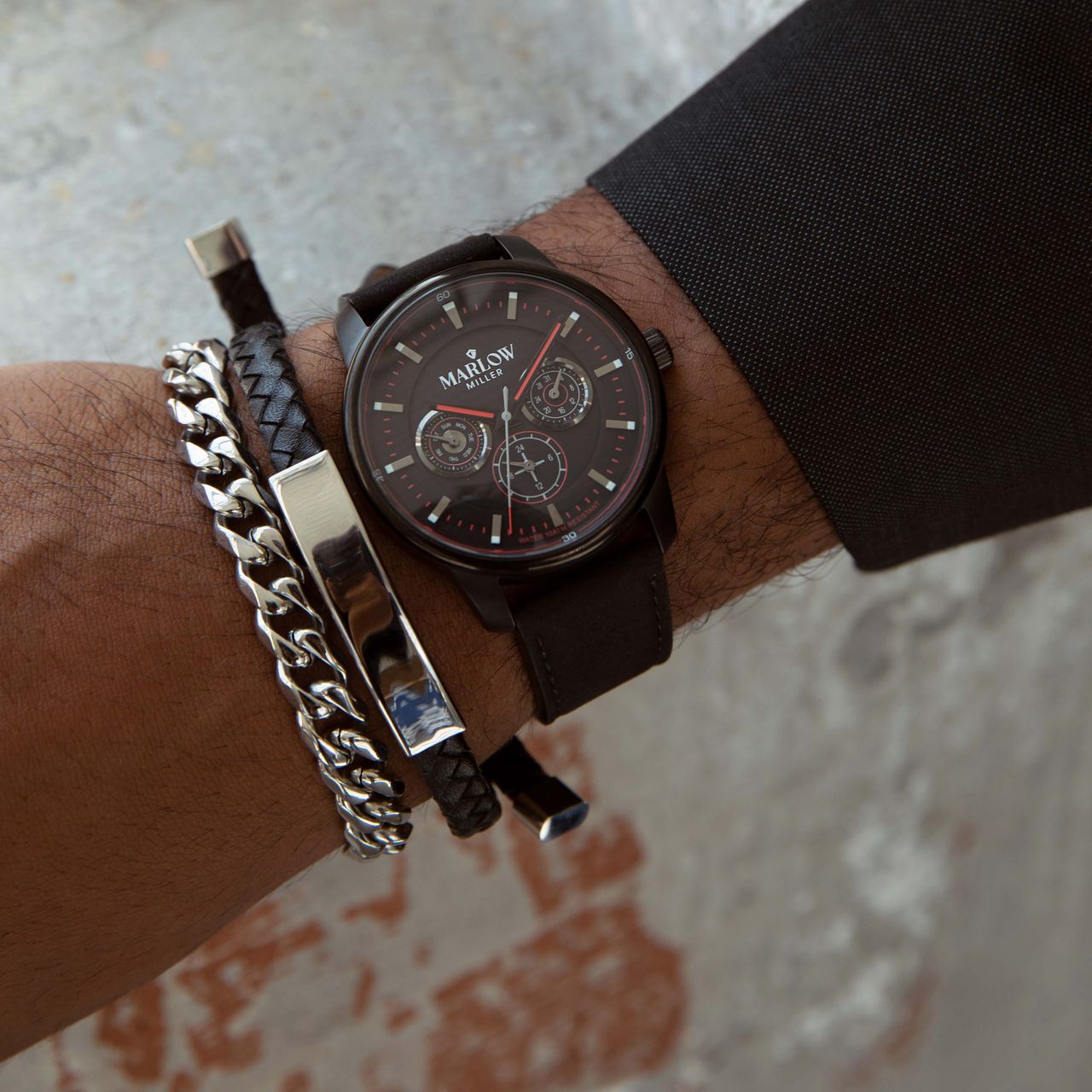 Gerecycleerd stalen armband gourmetschakel