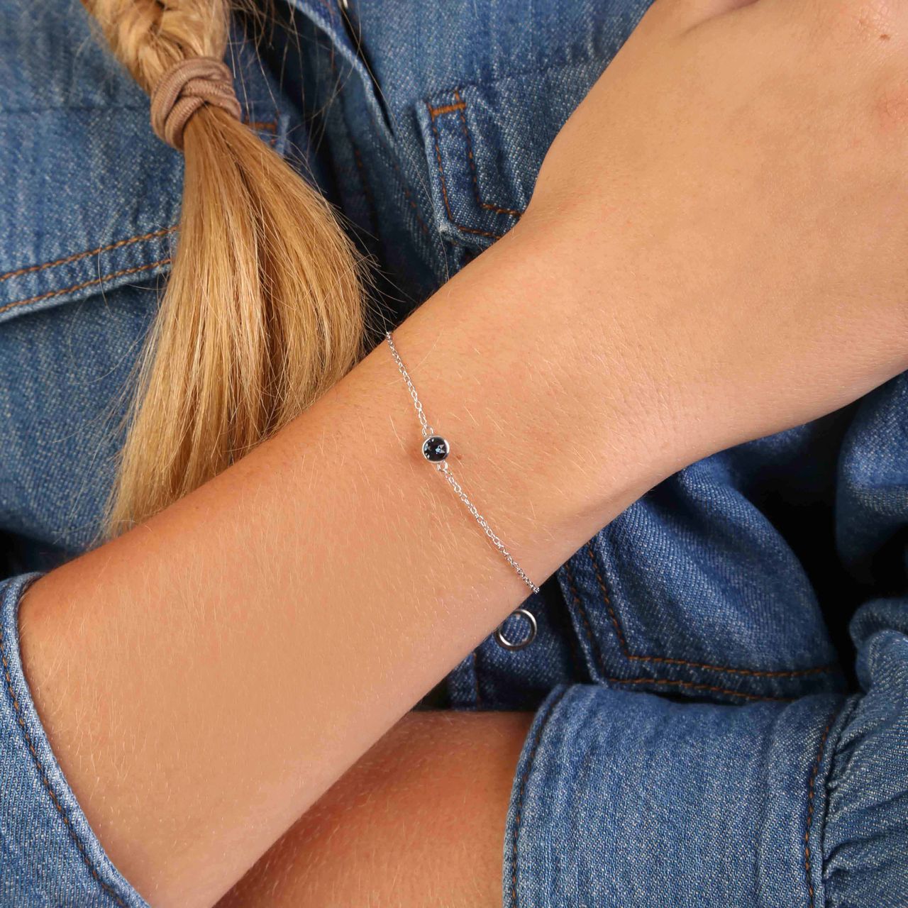 Zilveren armband met kristal Montana