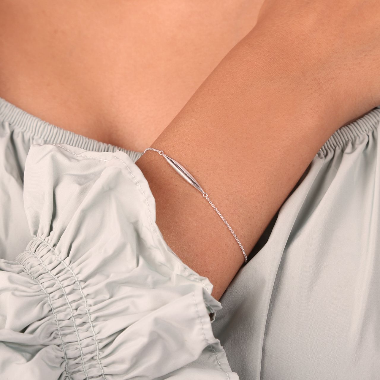 Zilveren armband blad Bali Treasures
