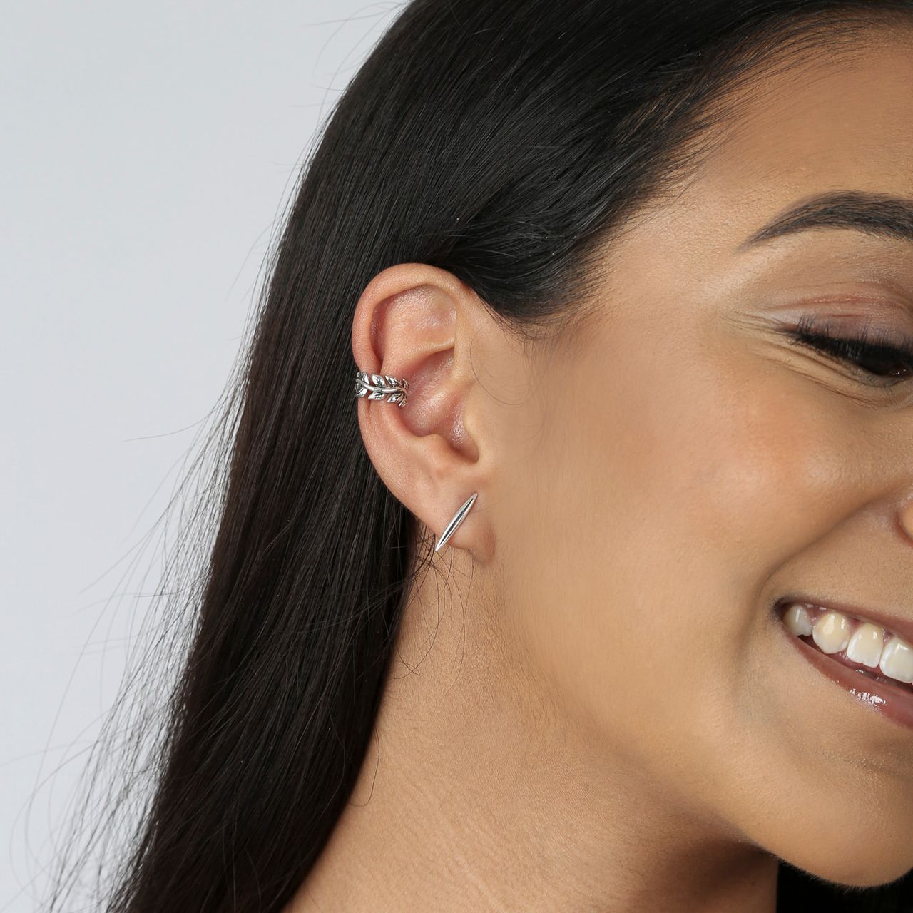 Zilveren oorbellen blad Bali Treasures