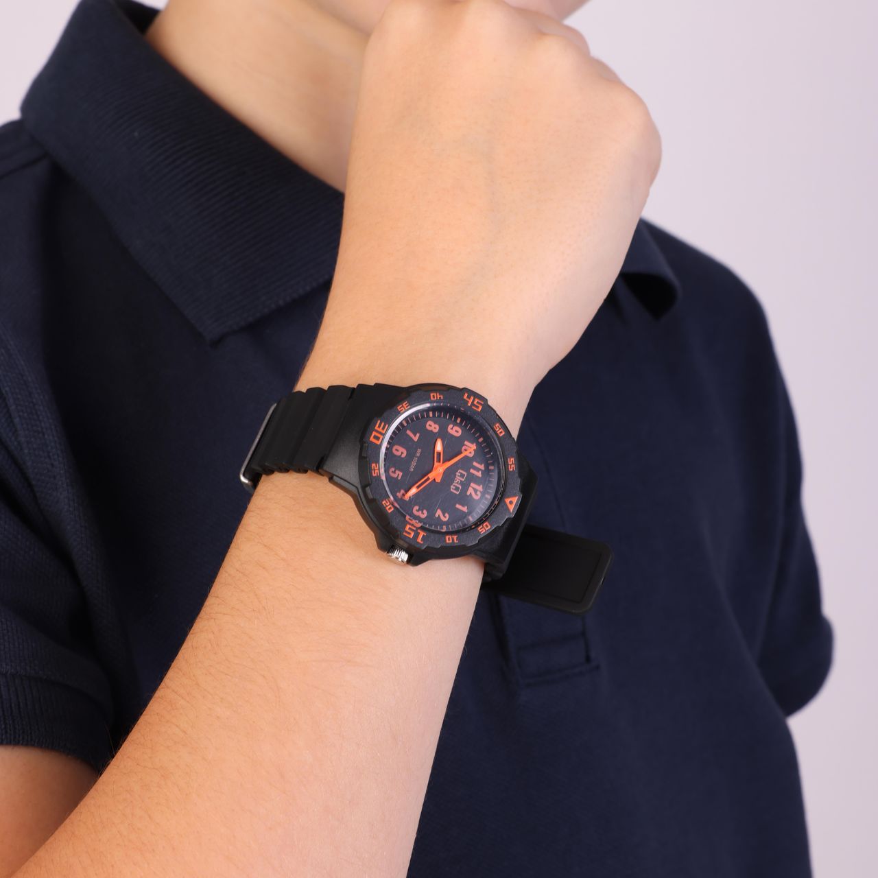 Q&Q kids horloge met rubberen band