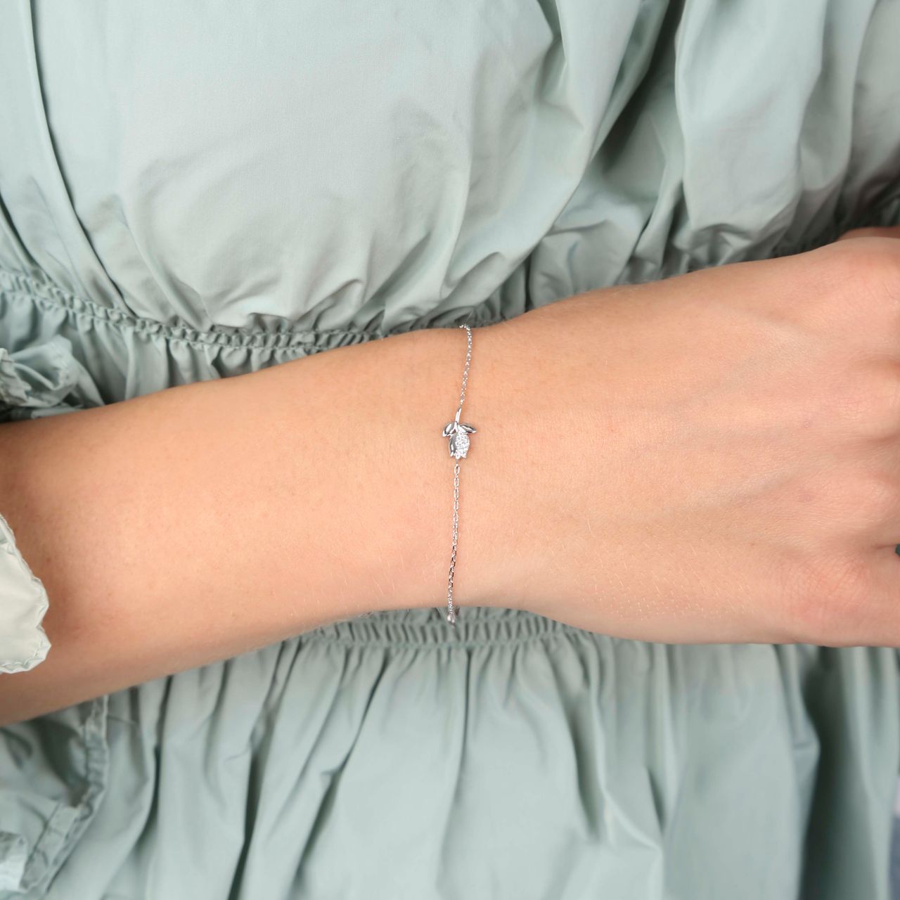 Armband, 925 Silber, Tulpe
