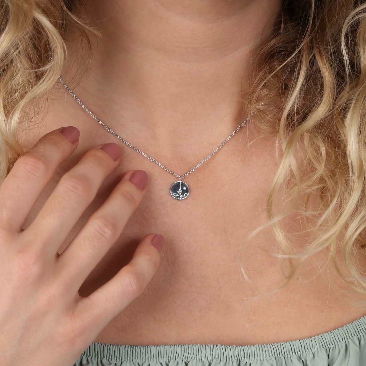 Zilveren ketting met hanger Euromast