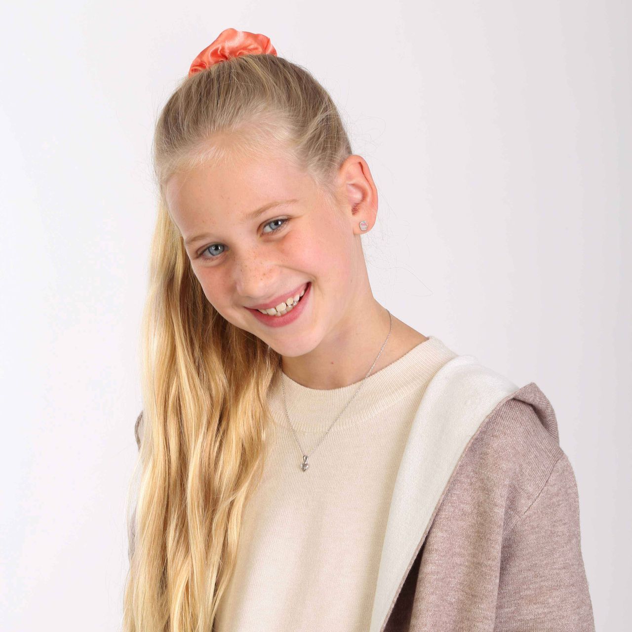 Kinderohrringe, 925 Silber, Cupcake, Emaille